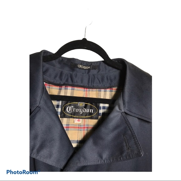 Men’s Croydon Long Trench Raincoat Business Jacket - Picture 3 of 3